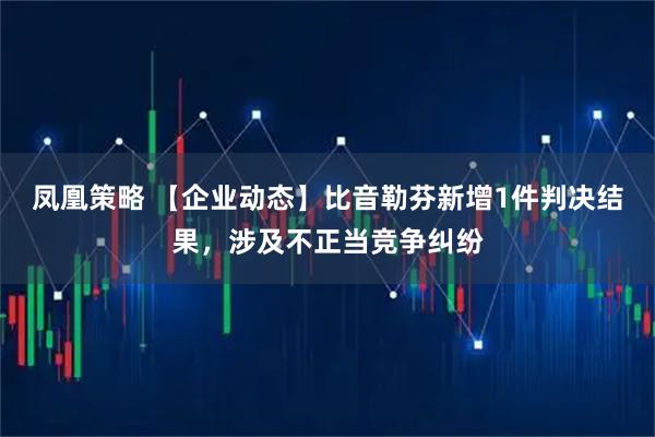 凤凰策略 【企业动态】比音勒芬新增1件判决结果，涉及不正当竞争纠纷